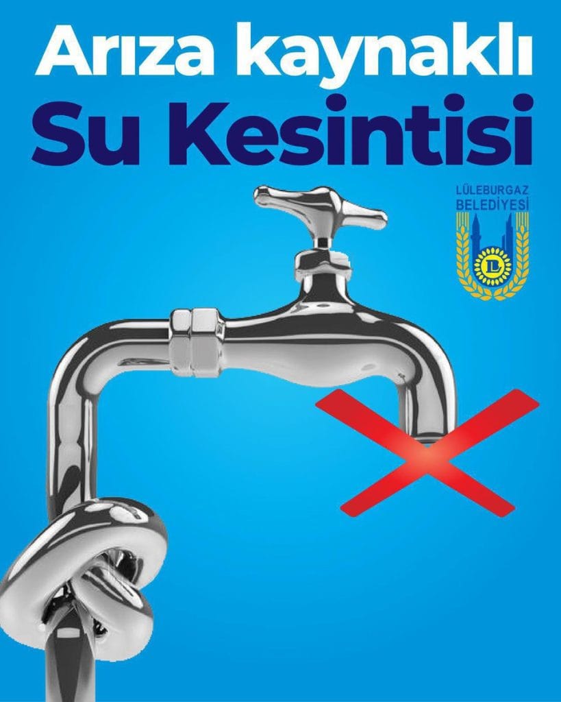 Lüleburgaz'da su kesintisi nedeniyle boş musluk