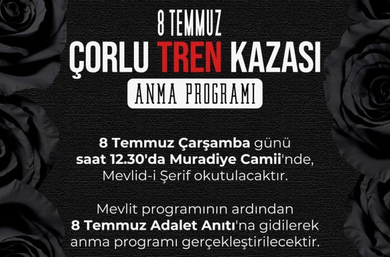 Çorlu Tren Kazası’nda Kaybettiklerimiz İçin Mevlid-i Şerif