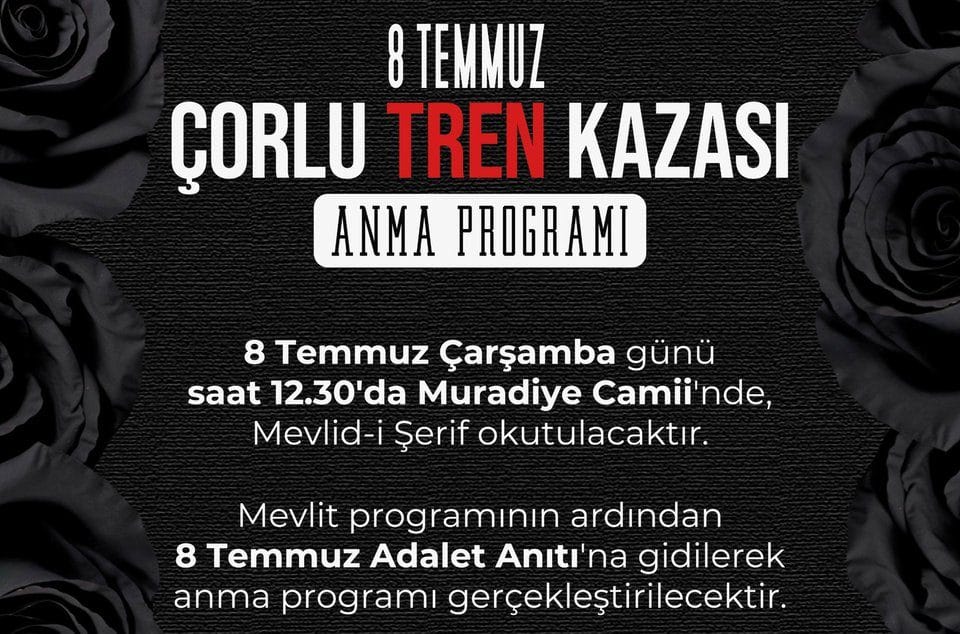 Çorlu Tren Kazası’nda Kaybettiklerimiz İçin Mevlid-i Şerif