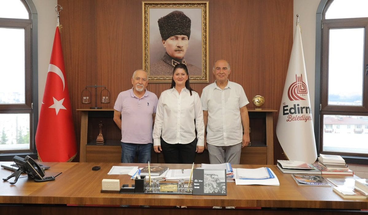 Trakya Gazeteciler Derneği Başkanı Orhan Doğan Belediyede Ağırlandı