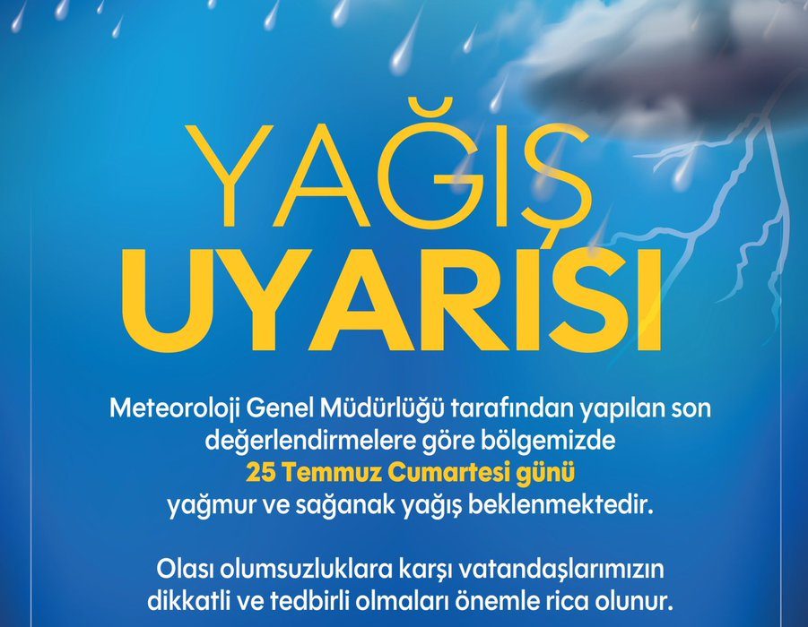 Meteoroloji’den 25 Temmuz Yağış Uyarısı: Tedbirli Olun!