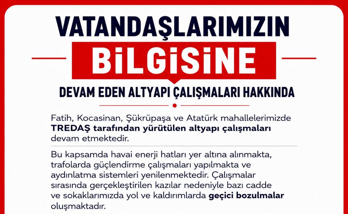Edirne’de Altyapı Çalışmaları Yolları Bozdu: Belediye Bilgilendirdi