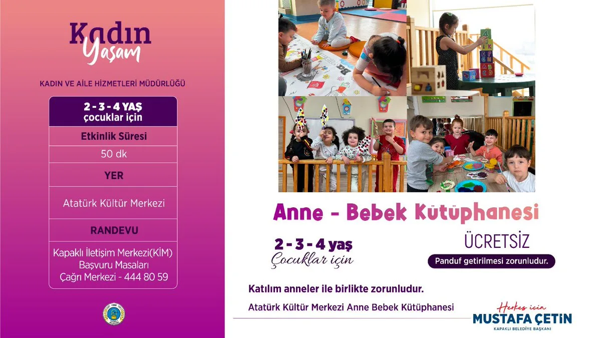 Kapaklı’da Anne-Bebek Kütüphanesi Minikleri Ağırlıyor
