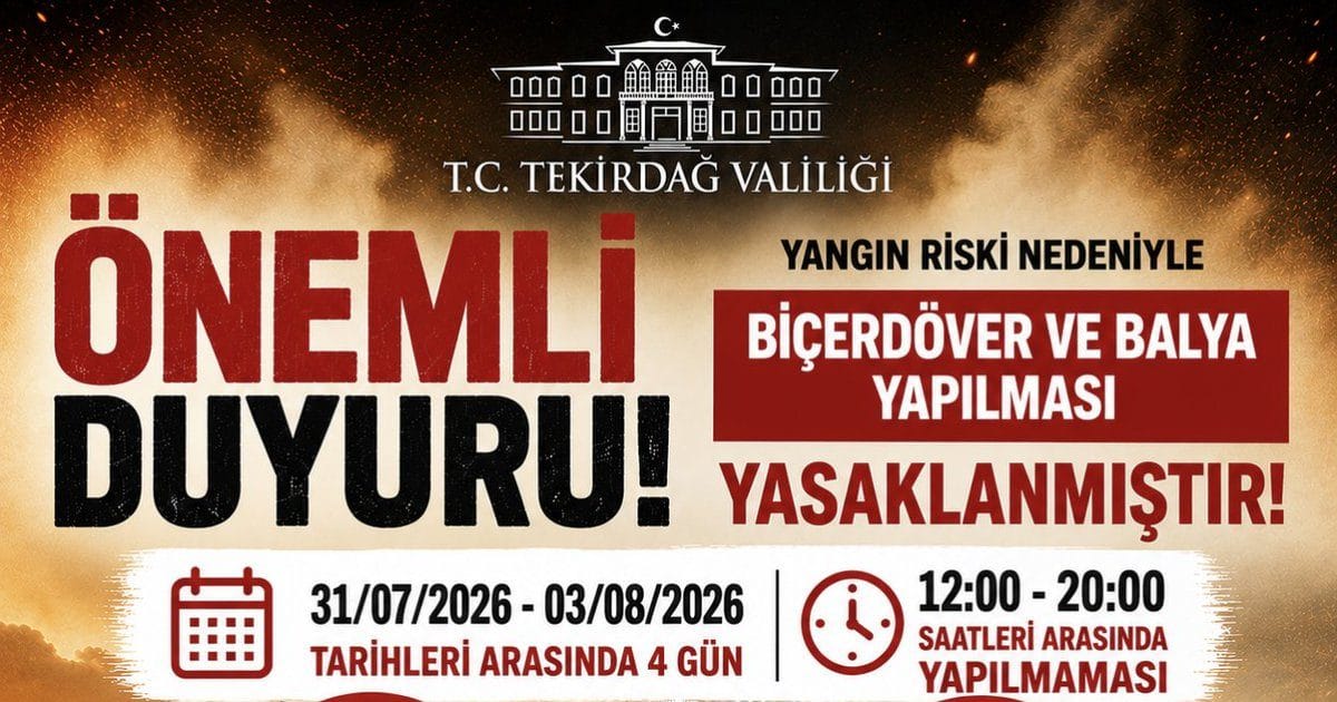 Valilikten Balya Makinalarına Yasak: 31 Temmuz-3 Ağustos