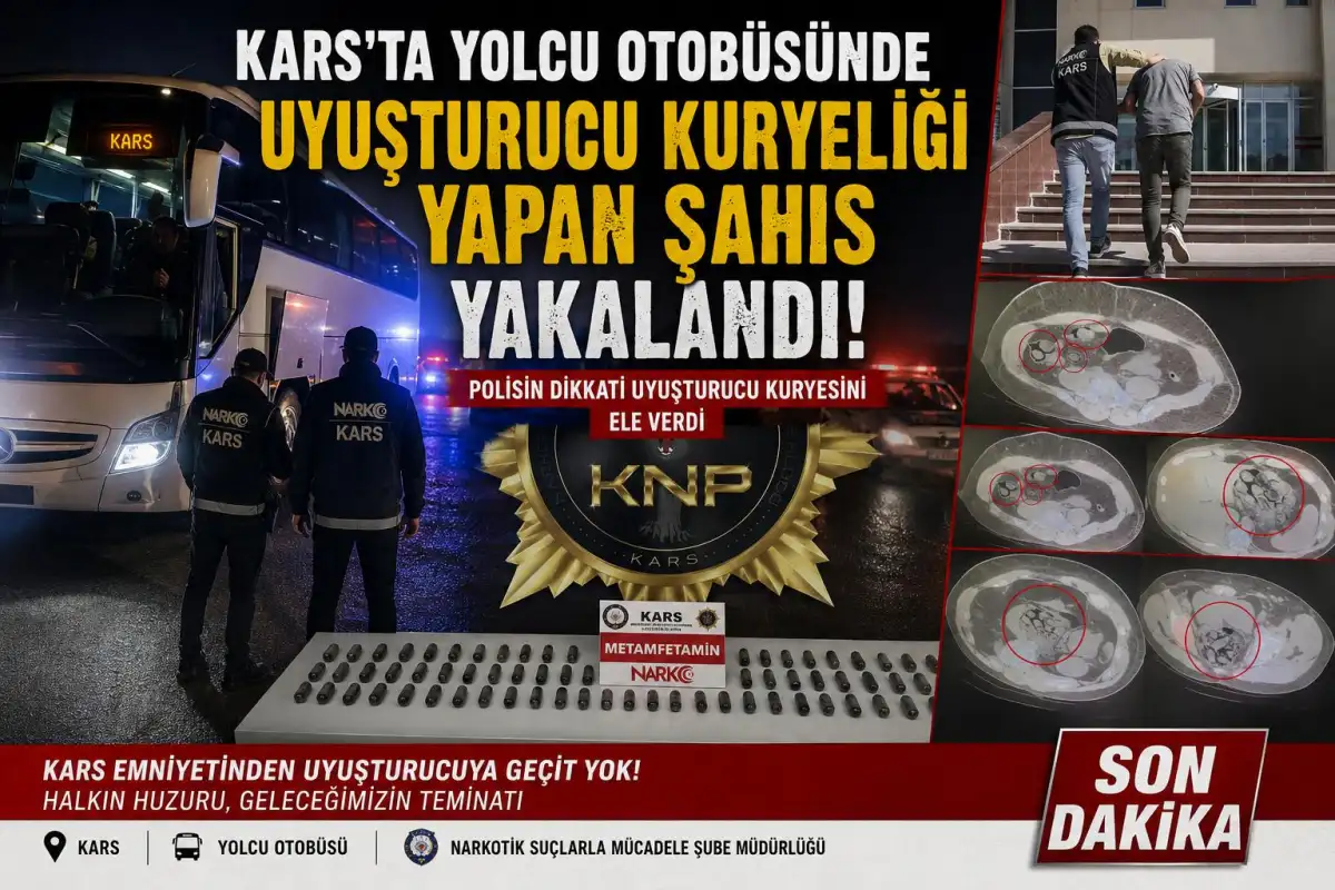 Otobüste 571 gram metamfetaminle yakalandı