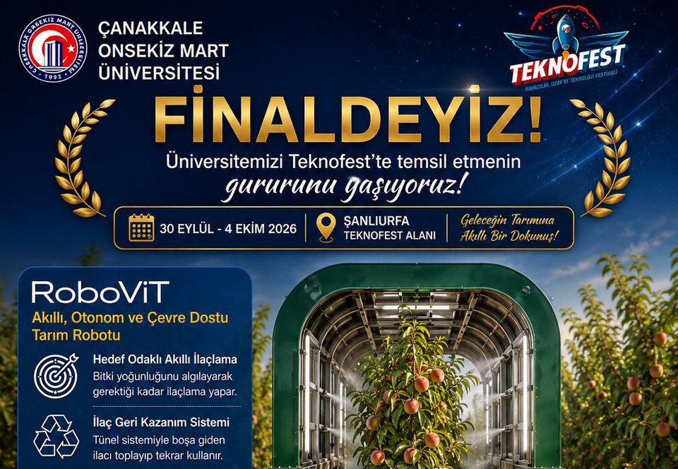 RoboViT TEKNOFEST 2026 Finalinde! ÇOMÜ’den Büyük Başarı