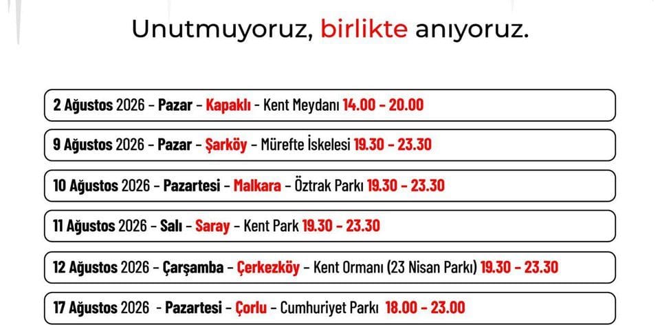 Mürefte Depremi’nde Kaybettiklerimizi Anıyoruz