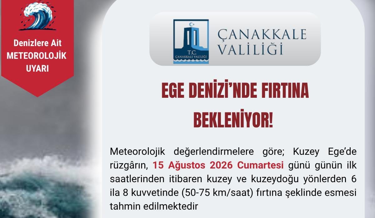 Ege’de Fırtına Uyarısı! Deniz Ulaşımına Dikkat