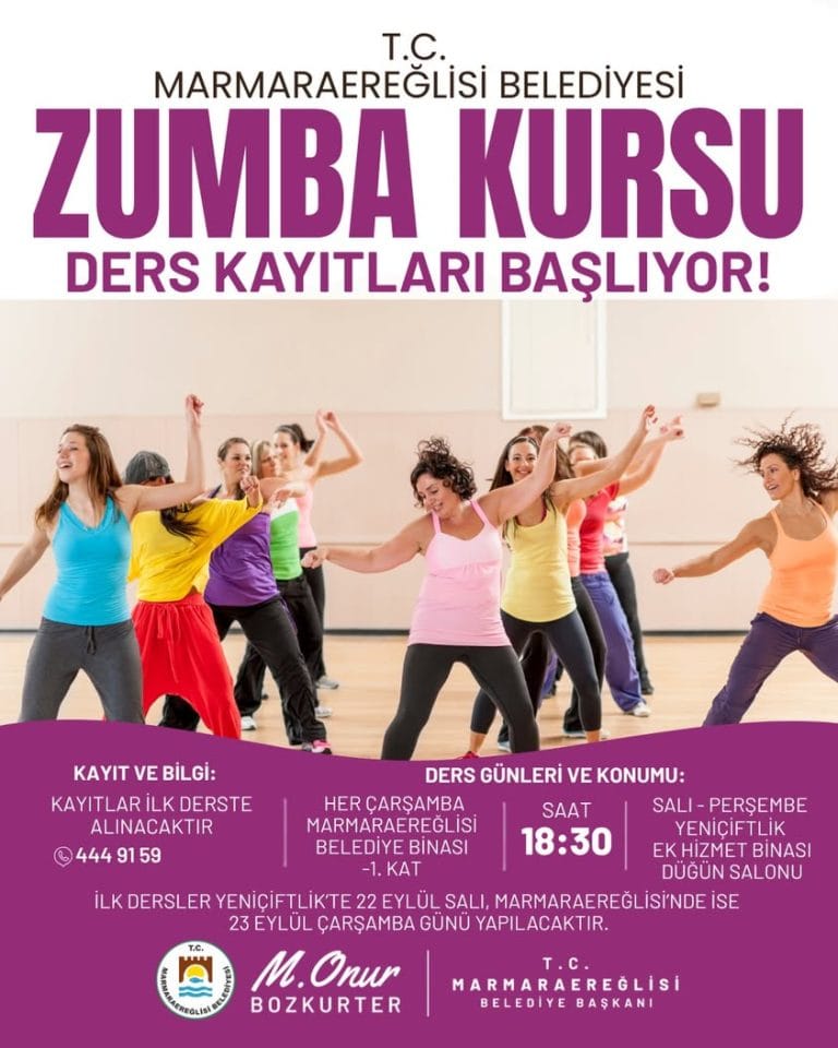 Marmaraereğlisi’nde Ücretsiz Zumba Heyecanı Başlıyor
