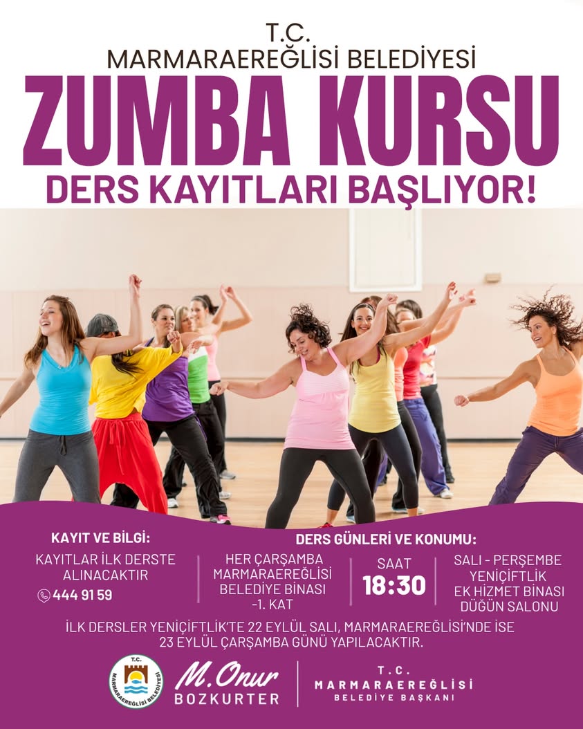 Marmaraereğlisi’nde Ücretsiz Zumba Heyecanı Başlıyor