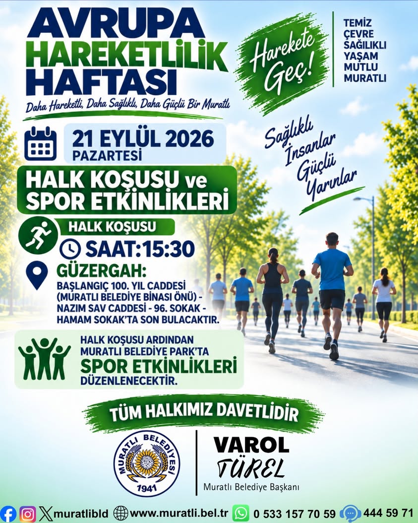 Muratlı’da Halk Koşusu Heyecanı Başlıyor