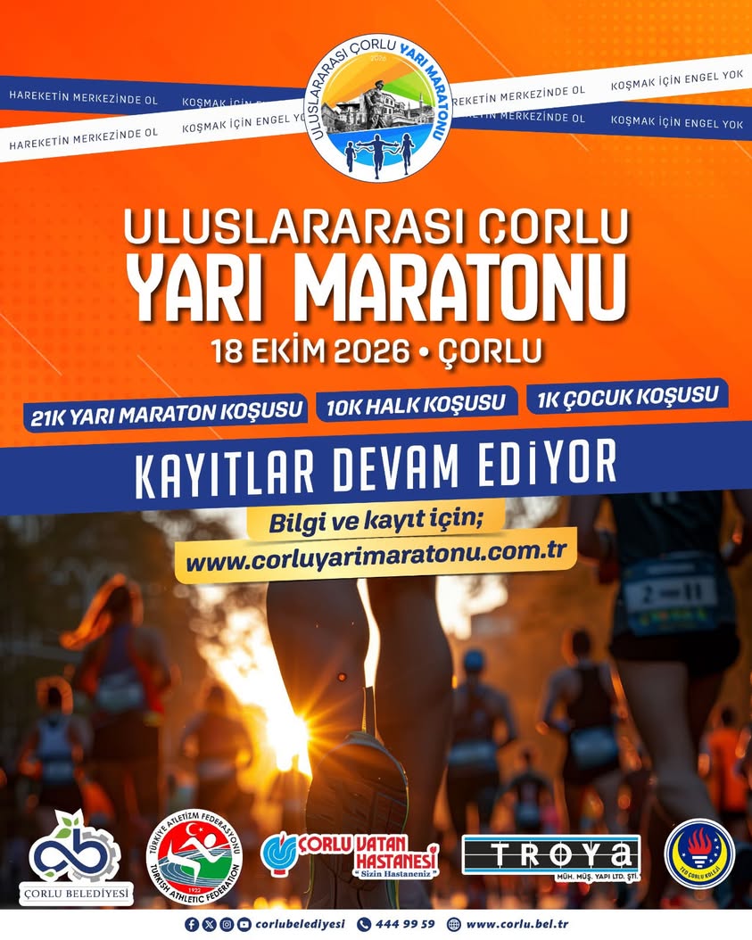 Çorlu Yarı Maratonu 2026: Kayıtlar Başladı