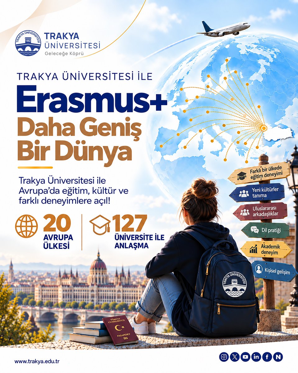 Trakya Üniversitesi Erasmus+ ile 127 Üniversiteye Kapı Açıyor