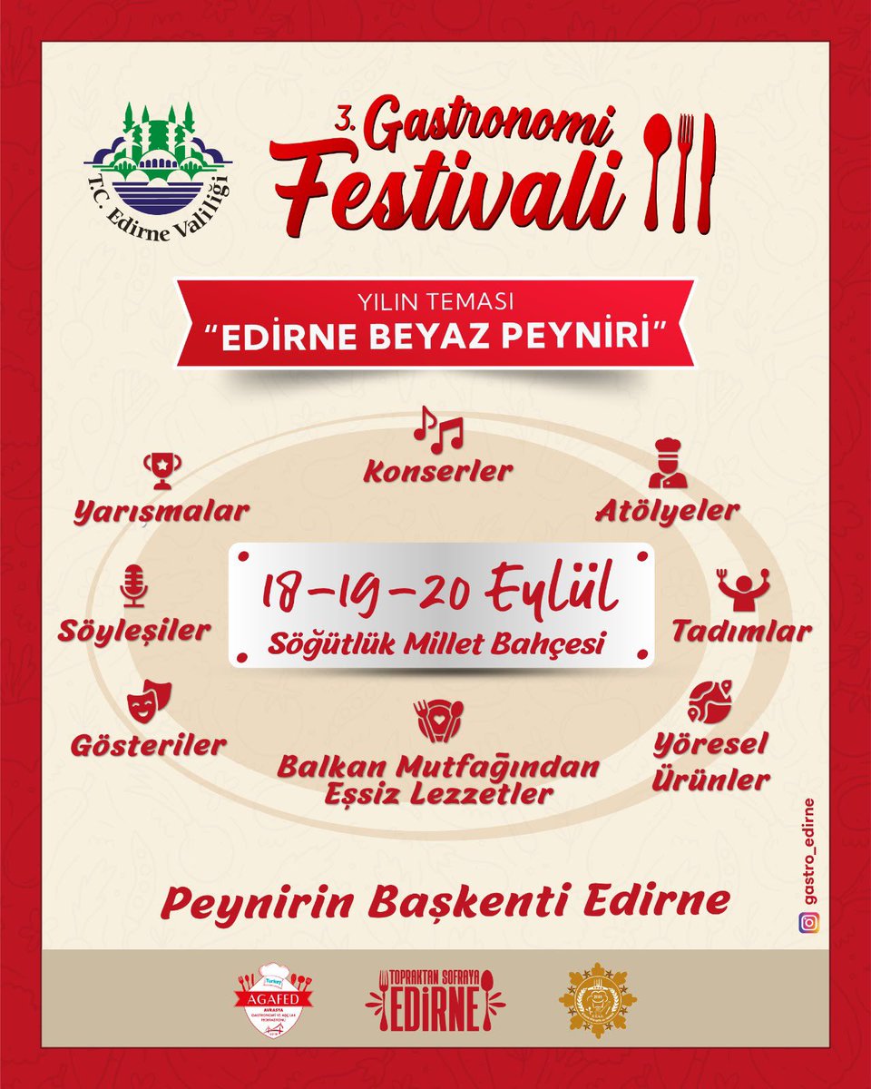 Edirne’de 3. Gastronomi Festivali Başlıyor