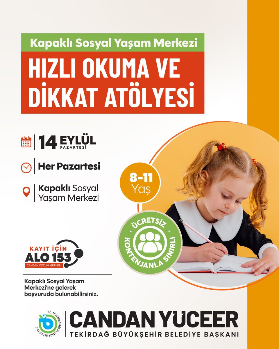 Kapaklı’da Ücretsiz Okuma Atölyesi Başlıyor