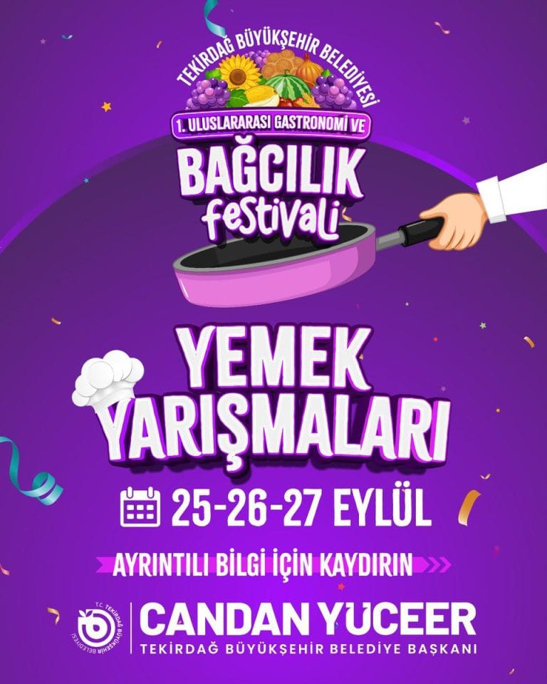 Tekirdağ’da Gastronomi ve Bağcılık Festivali Başlıyor