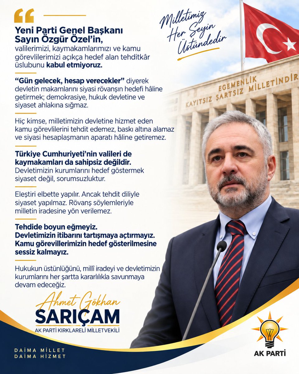 Sarıçam’dan Vali ve Kaymakamlara Destek