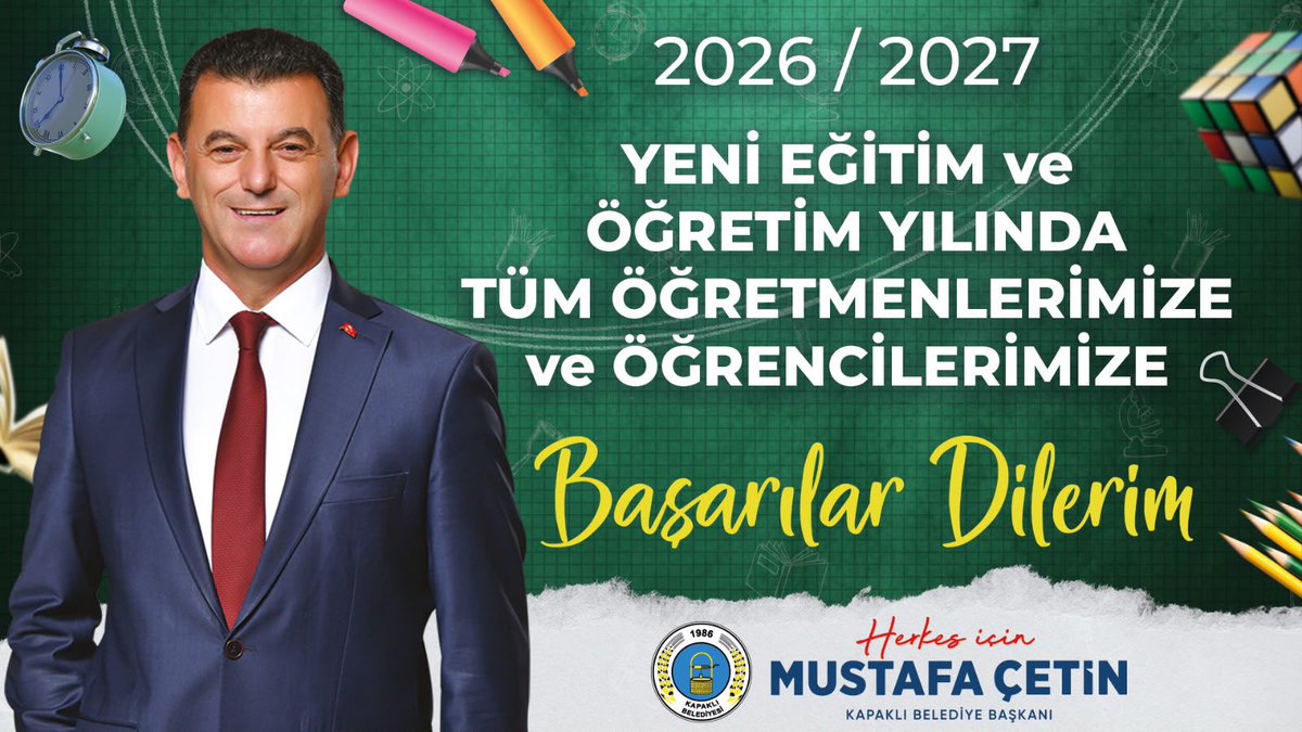 Kapaklı’da Eğitim Yılı Mesajı: Başarılar Dileriz