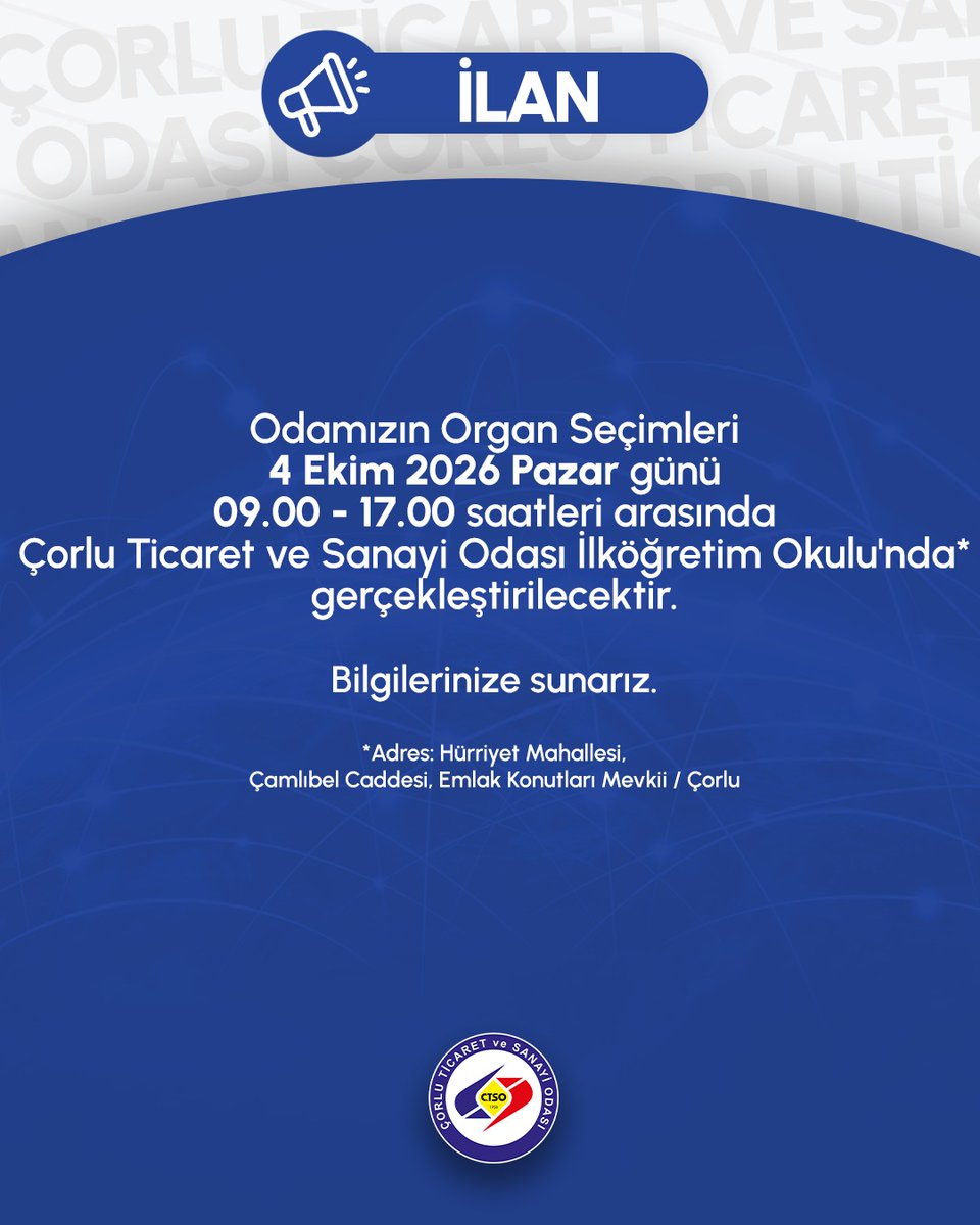 Çorlu TSO’da Seçim Heyecanı Başlıyor