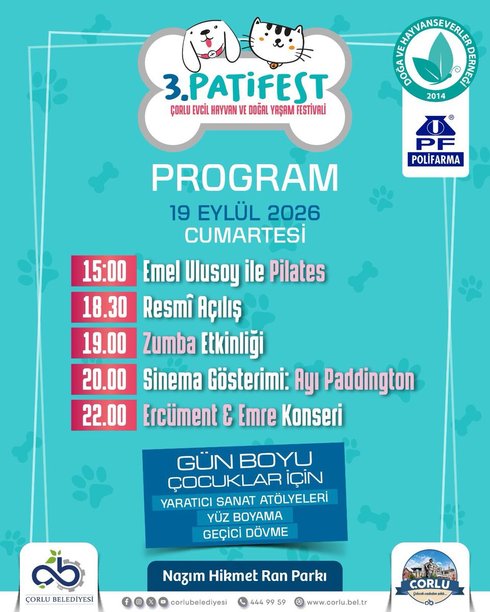 PATİFEST Çorlu’da: Patili Dostlarla Dolu 2 Gün!