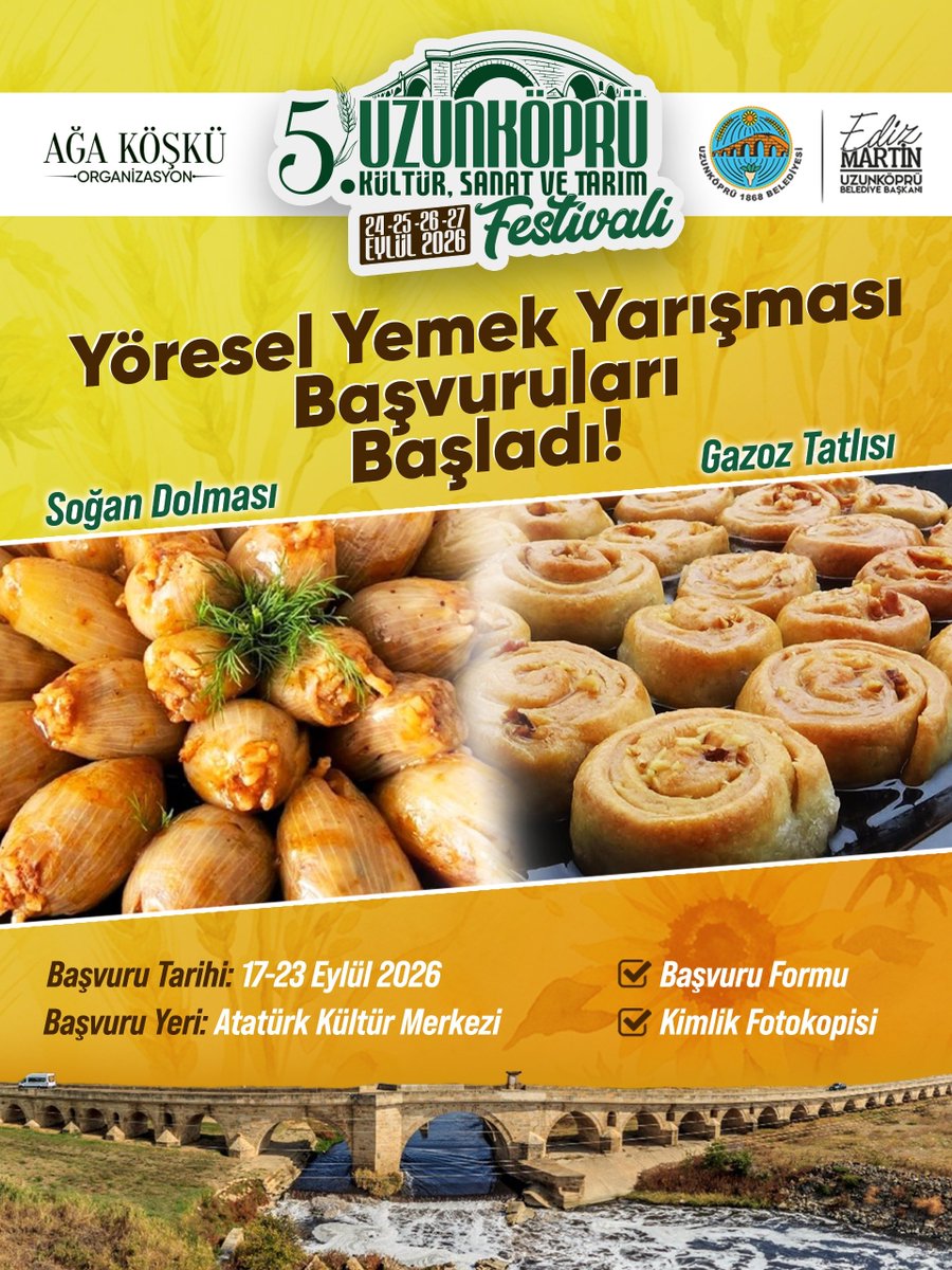 Uzunköprü’nün Asırlık Lezzetleri Festivalde Yarışıyor