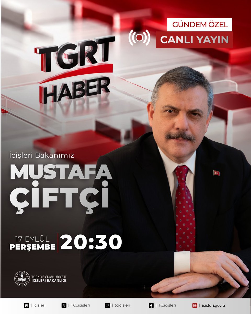 İçişleri Bakanı Çiftci TGRT’de