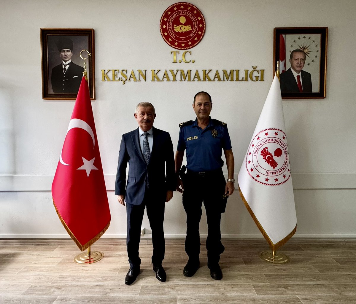 Keşan Emniyet Müdürü Trak’tan Kaymakam Mercan’a Ziyaret