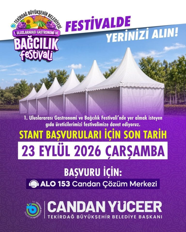 Tekirdağ’da Gastronomi Festivali Başvuruları Başladı