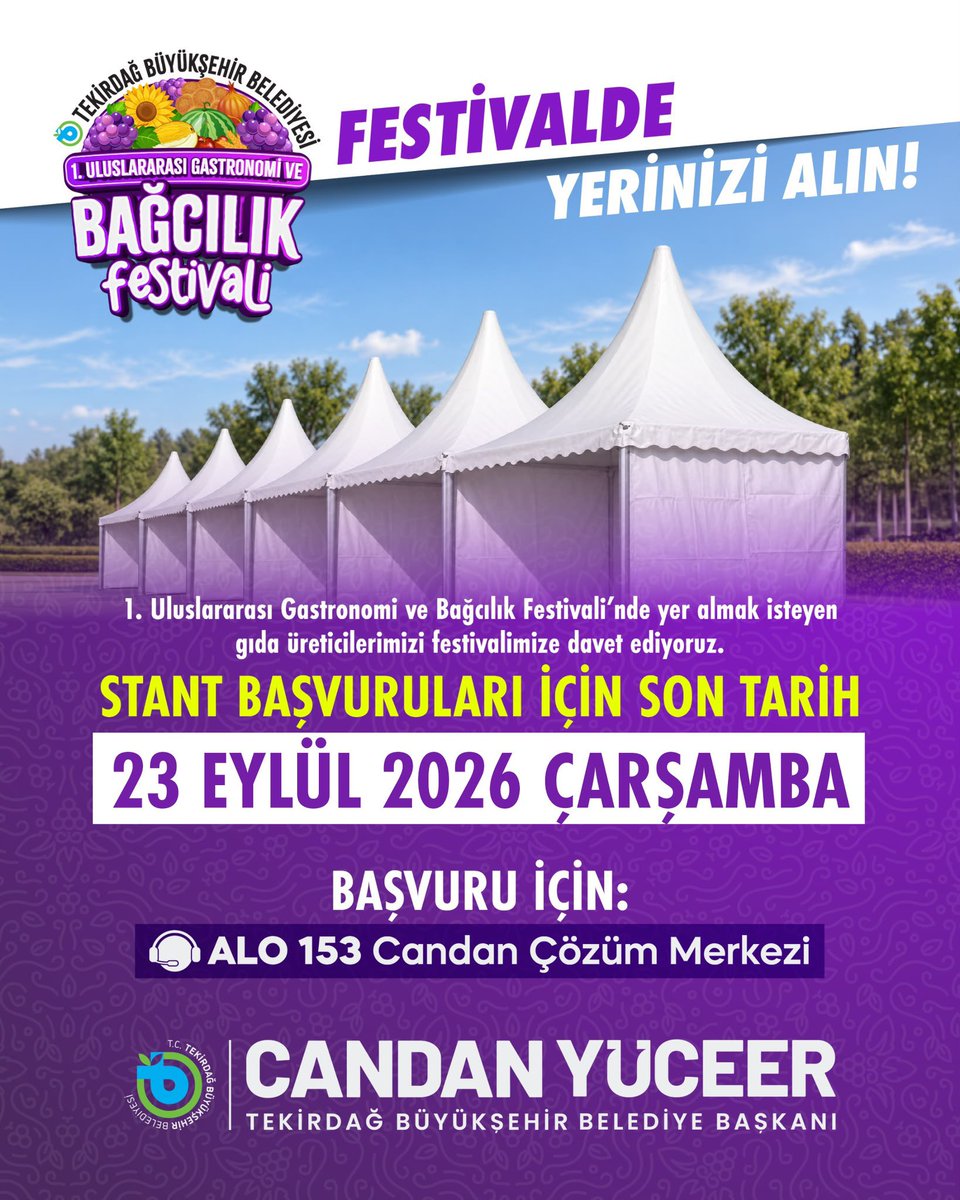 Tekirdağ’da Gastronomi Festivali Başvuruları Başladı