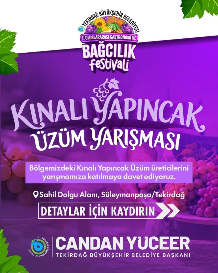 Kınalı Yapıncak Üzüm Yarışması Başvuruları Başladı