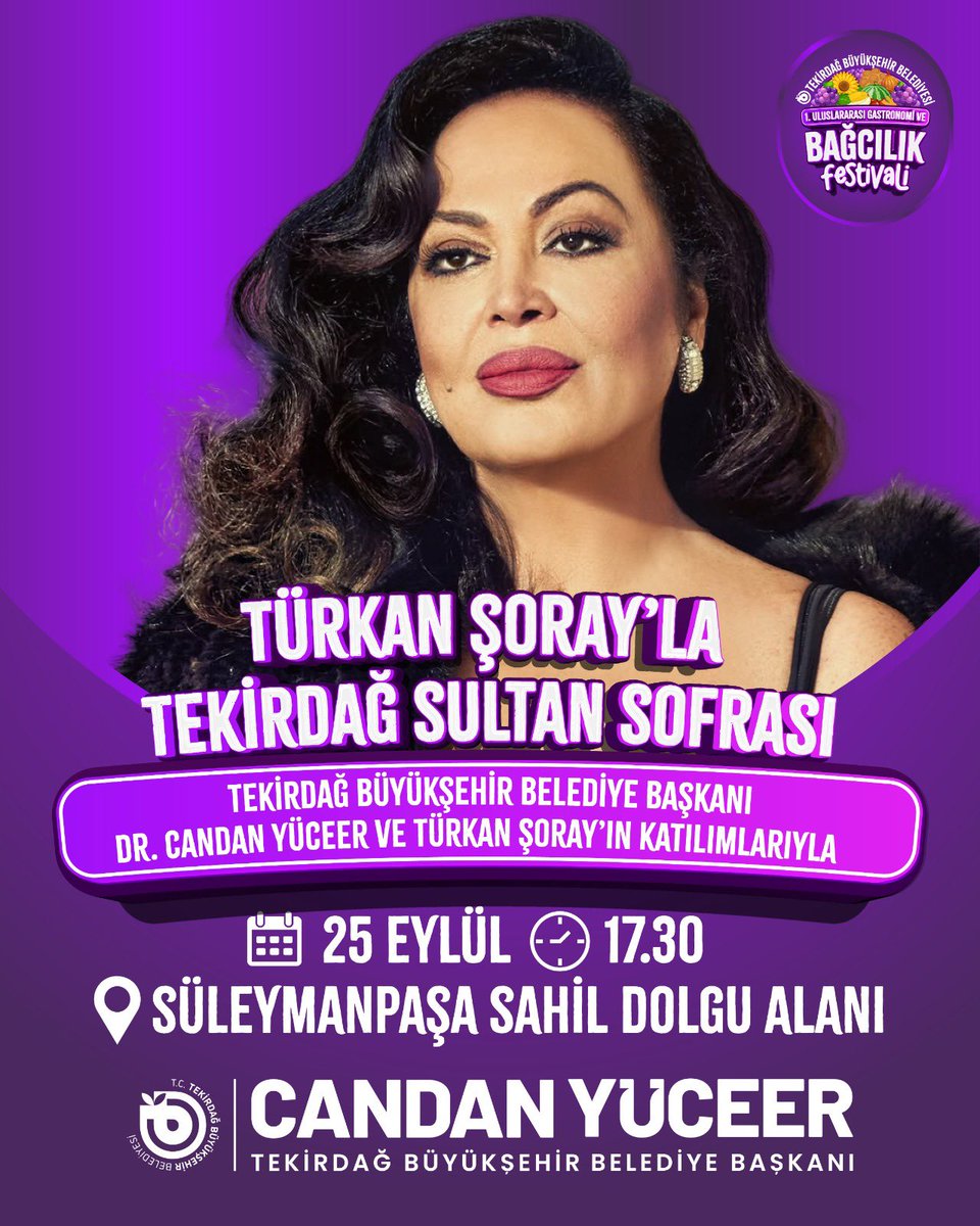 Tekirdağ’da Türkan Şoray’lı Sultan Sofrası