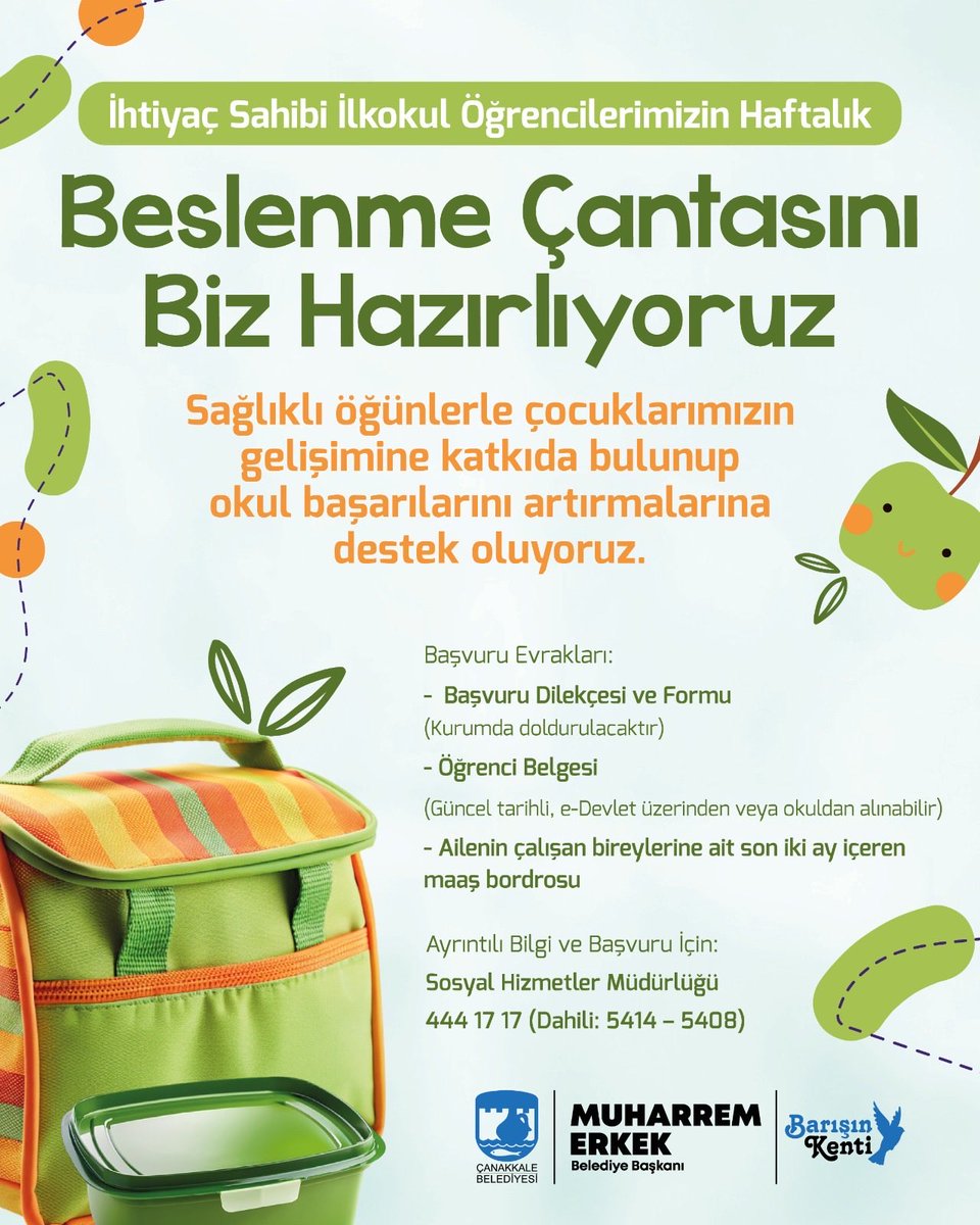 Çanakkale’de Beslenme Saati Başlıyor