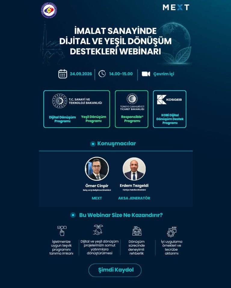 İmalat Sanayinde Dijital ve Yeşil Dönüşüm Webinarı