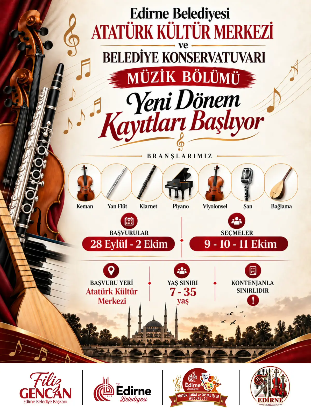 Edirne’de Ücretsiz Müzik Eğitimi Fırsatı!