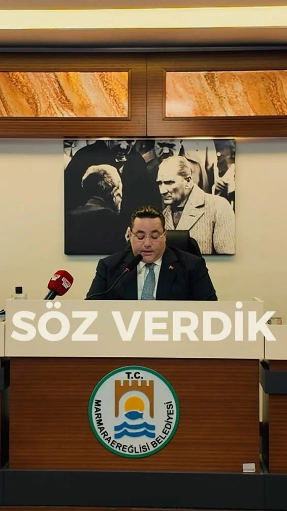 Marmaraereğlisi belediye sitesi projesi için 43 dönümlük alanın havadan görünümü