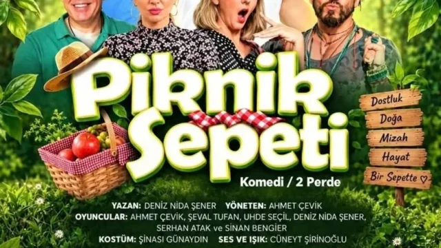 Keşan'da tiyatro bileti kırtasiye desteğiyle alınıyor, Piknik Sepeti oyunu afişi