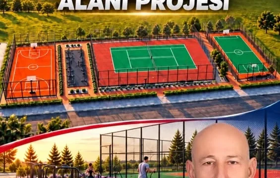 Muratlı spor alanı projesinde basketbol, futbol ve tenis sahaları ile fitness aletleri