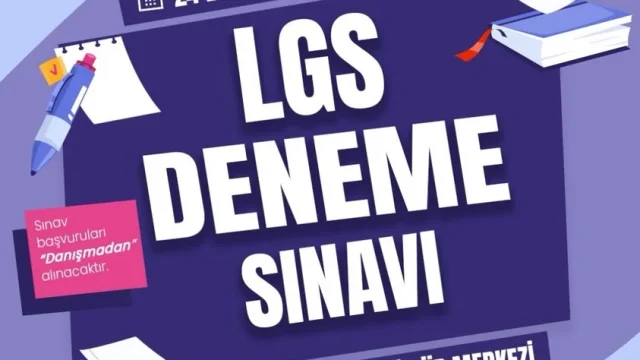 Saray Belediyesi LGS deneme sınavı için Atatürk Kültür Merkezi'nde sınava hazırlanan öğrenciler