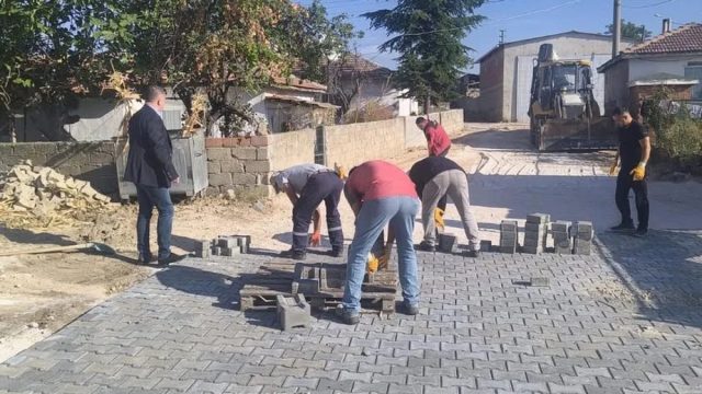 Lalapaşa’da Parke Taşı Döşeme Tamamlandı