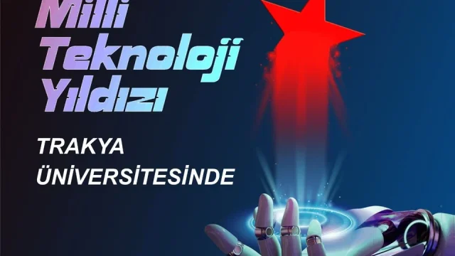 Trakya Üniversitesi Milli Teknoloji Atölyesi'nde öğrenciler çalışırken