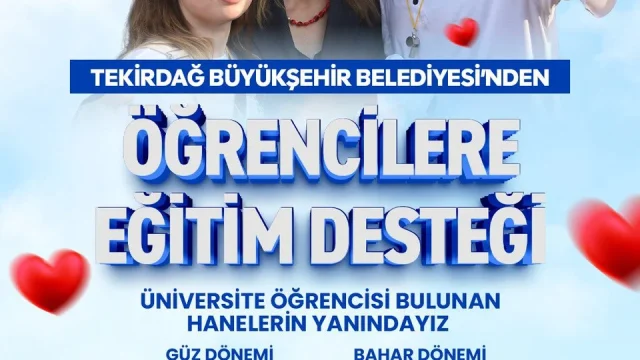 Tekirdağ eğitim desteği alan üniversite öğrencileri ve aileleri