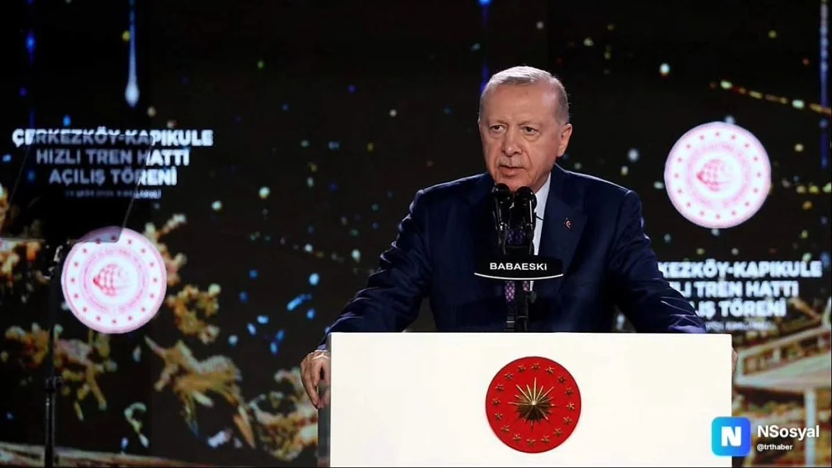 Kırklareli hızlı tren açılışı Babaeski'de Cumhurbaşkanı Erdoğan'ın katılımıyla gerçekleşti