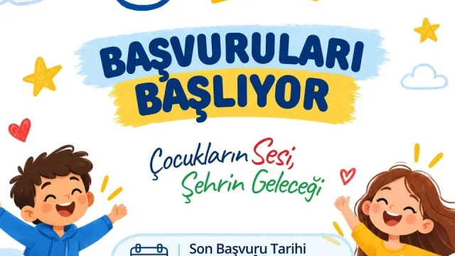 Tekirdağ Çocuk Meclisi başvuru afişi: çocukların sesi, şehrin geleceği sloganı ve 20 Ekim 2026 tarihi