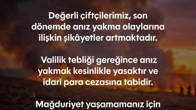 Tekirdağ'da anız yangınına müdahale eden itfaiye ekipleri