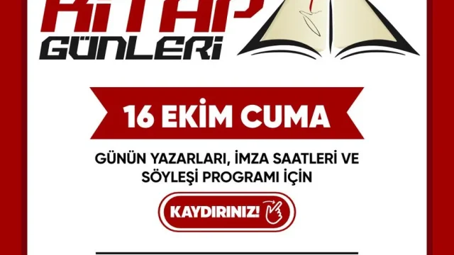 Edirne Kitap Günleri afişi, 16 Ekim'de Atatürk Kültür Merkezi'nde başlıyor