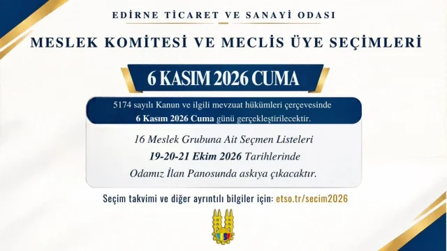Edirne TSO seçim listeleri askıya çıktı, üyeler listeleri inceliyor