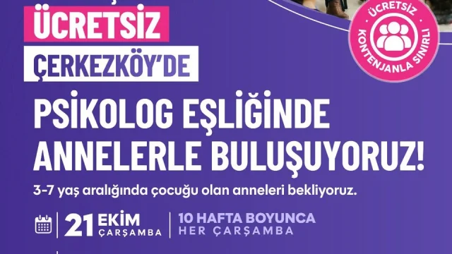 Çerkezköy anne buluşmaları kapsamında Kadın Danışma Merkezi'nde bir araya gelen anneler
