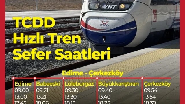 Lüleburgaz hızlı tren sefer saatleri duyurusu, Lüleburgaz Belediyesi sosyal medya paylaşımı
