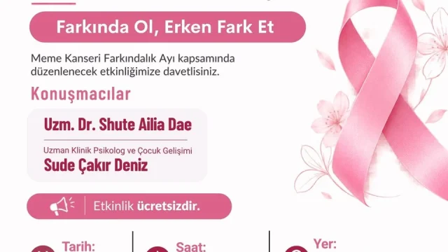 Çerkezköy'de meme kanseri farkındalık etkinliğinde kadınlar söyleşi ve çanta boyama atölyesinde