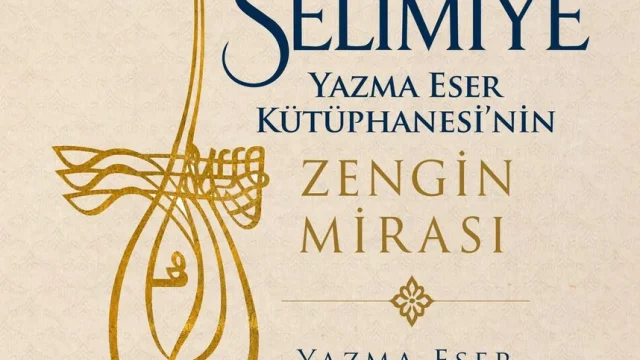 Edirne yazma eser sergisinde sergilenen müzehhep Kur'an-ı Kerim nüshası
